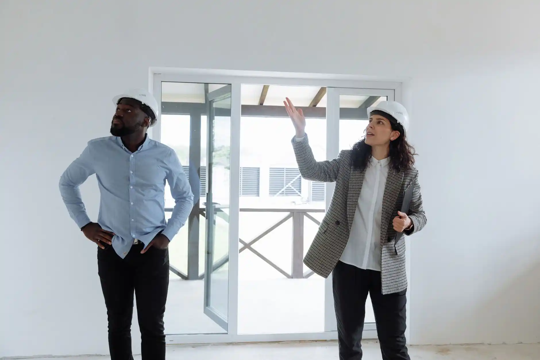 Editorial photograph illustrating "Step 1: Define the Final Scope Before You Start Demolition" in the context of order to renovate a house, natural daylight, realistic setting, ...