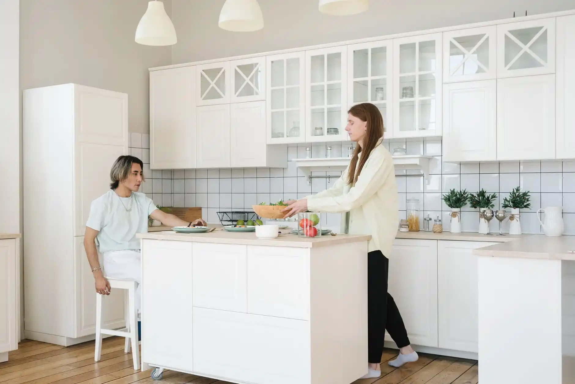 Editorial photograph illustrating "Should You Remodel the Kitchen Immediately" in the context of remodel house after buying, natural daylight, realistic setting, no text or logo...