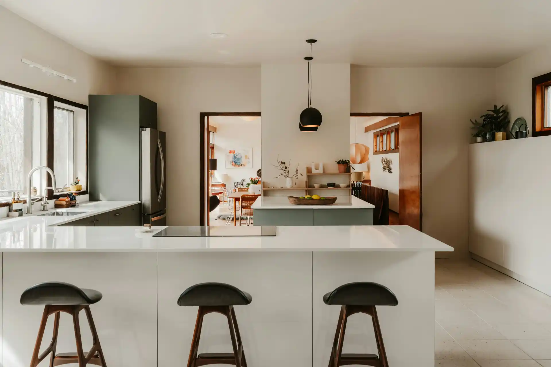 Editorial photograph illustrating "Start by Identifying What Is Actually Original" in the context of remodel older Seattle kitchen, natural daylight, realistic setting, no text ...