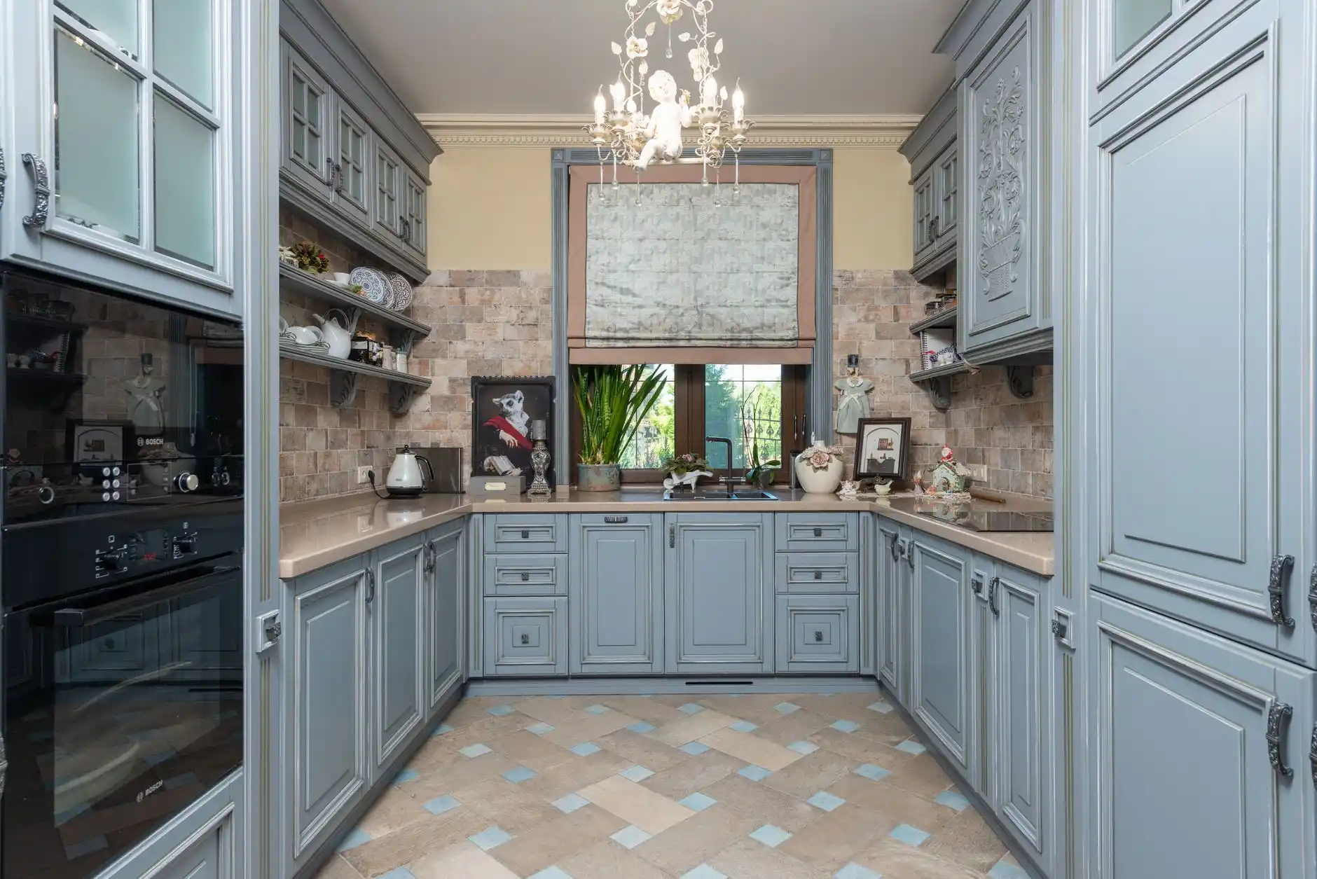 Editorial photograph illustrating "Cabinet Style Should Reference, Not Imitate" in the context of remodel older Seattle kitchen, natural daylight, realistic setting, no text or ...