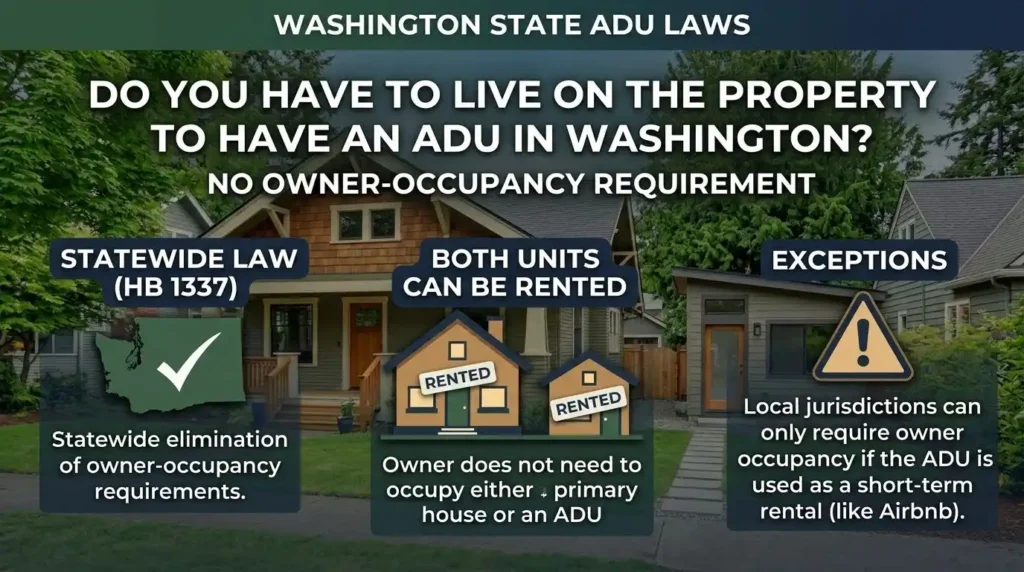 Do You Have to Live on the Property to Have an ADU in Washington?